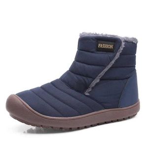 Inverno homens botas de neve grosso pelúcia quente tornozelo unisex pele ao ar livre tênis masculino borracha à prova dwaterproof água 230922