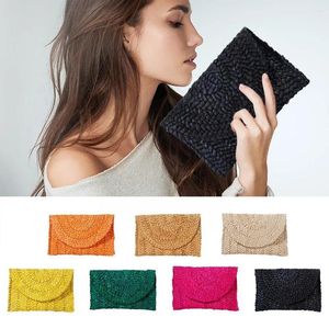 Brieftaschen Damen Stroh Clutch Geldbörsen Umschlag Woven Geld Telefon Tägliche Halter Münze Schlüssel Sommer Karte Frauen Taschen Tasche B F7O4