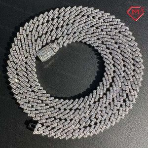 Hiphop Custom Miami Cuban Link Chain 6mm 925 Sterling Silver Iced Out Vvs Moissanite Cuban Link Chain