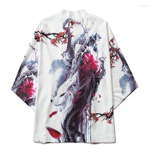 Abbigliamento etnico 2023 Abiti asiatici Cardigan Camicia Estate Uomo Kimono tradizionale Haori Cosplay Donna Yukata bianco giapponese femminile