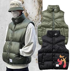 Mensjackor WTAPS Bright Face Face Vest Down Jacket Black Green Fashion Simple Men Women Par Japan Harajuku Style Coat 231208