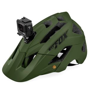 Cykelhjälmar Batfox Ultralight Bicycle Helmet MTB Road Bike Hjälm Hjälmljuset Camera Bracket Cycling Hjälm Sport Safe Hat For Man Women 231207