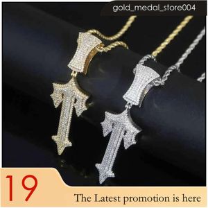 Pendant Necklaces Trapstar London Hip Hop Cross Inlaid Zircon Pop Rap Style Wearable Tennis Chain Cuba Drop Delive Delivery Jewelry P Dhrhe 693