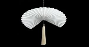 Party Favor Chinese Red Paper Folding Fan Wall Decoration Hanging Package Stor tryckta presentfoldade dekorativa fans146859428067033