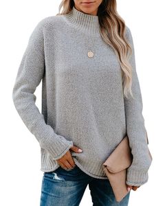 스웨터 여성 캐시미어 스웨터 하이 칼라 단색 캐주얼 패션 풀버 긴 슬리브 중간 하단 상위 100