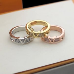 Classics Love Ring designer ring for women ring 18K Gold Plated With diamonds Designer Jewelry for lovers Wedding ring Anniversary Jewelry gift with box