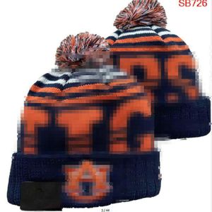 Bonés masculinos NCAA Alabama Chapéus Todas as 32 equipes de malha com punhos Auburn Tigers Gorros listrados de lã lateral quente EUA College Sport Chapéu de malha Gorro para mulheres