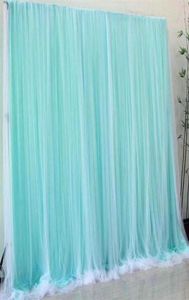 Party-Dekoration, Tiffany-blauer Tüll-Chiffon-Vorhang, Brautparty, Hochzeitszeremonie, Hintergrund, Baby-Po-Kabine, Hintergrund24717581484
