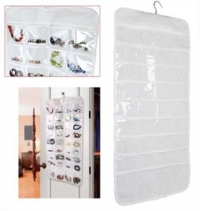 Wall Door Closet Fine Jewelry Accessory Hanger Organizer Ear Ring Necklace Bangle Storage Roll Bag Pouch Canvas 72 Pockets5787293