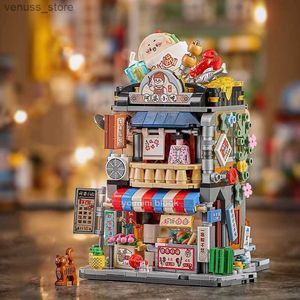 Blocks Loz 2023 New Mini Snack Street Food City Village Building Block DIY Streetview Decoration Assembly Brick Sets For Girl Kids Gift R231208