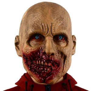 Máscaras de festa Demônio Crânio Cosplay filme de terror Skinhead boca torta zumbi crânio máscara Halloween Adulto traje acessórios adereços 231207