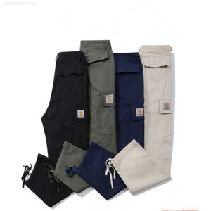 Calças masculinas 2683 North American High Street Marca Carhart Puro Algodão Cinco Pontos Verificação Multi Bolso Macacões Soltos Design66ssqhhh