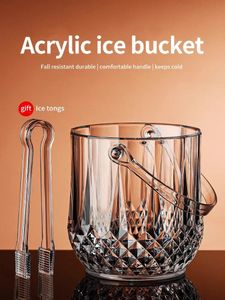 Ice Buckets And Coolers Small Bucket Cooler Diamond Ice Bar With Beer Bucket Storage Bucket Ice Bucket Transparent Acrylic Flower Ice Wine Storage 231207