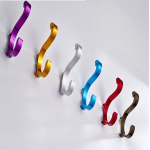 Ganci in lega di alluminio Porta della cucina Appendiabiti posteriori Ganci da parete per vestiti Accessori hardware per il bagno