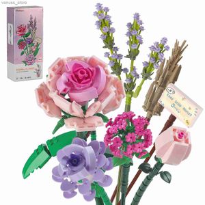 Blocos ToylinX Flores Bouquet Blocos de Construção Idéias Simulação Modelo Tijolos Decoração de Casa DIY Brinquedos para Meninas Presentes Natal R231208