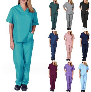 Sommarhandtvättkläder tunna herrläkare kirurgiska kläder kvinnliga sjuksköterska arbetskläder elastisk snabb torkning