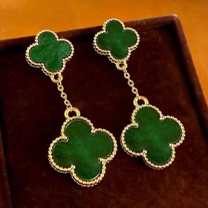 Four Leaf Clover Earring Fashion Classic Dangle Earrings Designer For Woman Agate Mother Mother Moissanite Valentines 선물 이어링 디자이너 귀걸이 Aretes