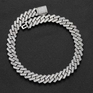 High Quality Vvs Moissanite White Gold 10k Solid Cuban Link Chain Wholesale Necklace