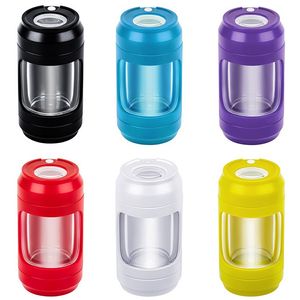 Tobacco Grinder Spice luminescent Dry Herb Smart Grinders crusher with Glass Chambers Smoking Accessories