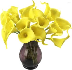 Dekorativa blommor 10 PC: er konstgjorda calla Lily Diy Wedding Bouquet Home Decoration