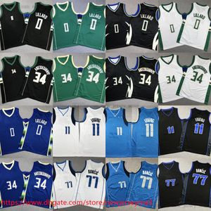 Młodzież New City 77 Lukadoncic Basketball 11 Kyrieirving Jersey Stitch 0 Damianlillard 34 Giannisantetokounmpo Jerseys Man Child Bacible Sports koszule sportowe