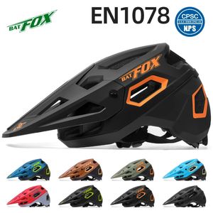 Capacetes de ciclismo BATFOX capacete ciclismo MTB capacetes de bicicleta homens mulheres integralmente moldados Mountain Cycling Bike capacete casco bicicleta 231207