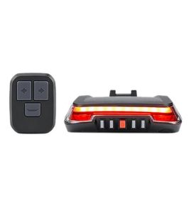 Cykelbelysning Roces Smart Tail Light With Turn Signals Brake Wireless Control Cykel bakre vattentät USB -varning8163860