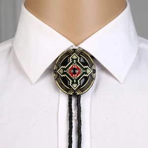 Neck Ties Classis Cross copper oval shape Bolo tie for woman women Handmade Western Art Indian Alloy Necktie silvr star Pentagram 231208