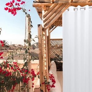 Tende da 2 pezzi Sheers Gazebo decorativo impermeabile all'aperto Indoors Drape Schermo bianco tende eleganti all'aperto Privacy