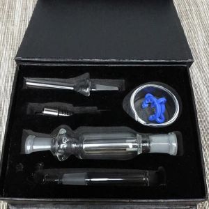 By Sea NC Glass Kits 10mm Joint Titanium Tips Pipes Nail Mini Oil Dab Rigs Nector Collector Straw Water Accessories Smoking Pipes NC01 LL