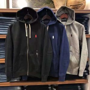 Mens Hoodies Sweatshirts Designer Män tröja ZIP Half Hoodie Loose Horse Jackets Polo Mens Clothig Top Asian New Style