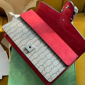Torba designerska torba wieczorowa małe torebki na ramię luksusowe oryginalne skórzane torba na krzyżową 25 cm najlepsze poziomy łańcucha replikacji z pudełkiem WG003