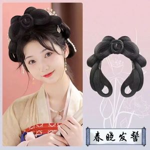 Fasce per capelli Hanfu Fascia per capelli Onepiece Torsione morbida Fascia per capelli anticata Facile da indossare per persone pigre Accessori per capelli per ragazza 231207