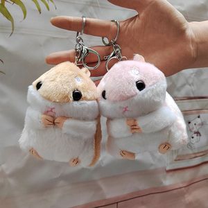 10CM Stuffed Hmster Doll Pendant Keychain Backpack Pendant Mini Doll Wholesale Claw Machine Doll Keychains Cute Plush Hamster Toy