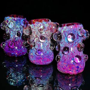 New Mini Hammer Pipes Free Herb Pipes Glass Dry Hand Pipe Fine Silver Fumed Inside Out Smoking Pipe Unique Smoke Pipe Hand Dry Bowl 12 LL