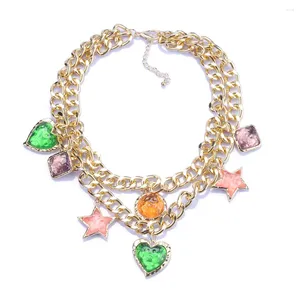 Pingente colares delicado colorido sinos cristal árvore de natal colar para mulheres homens moda natal clavícula collier festa presente jóias