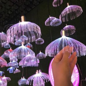 Christmas Decorations Optic Lights Outdoor Jellyfish Lights String Lights Fiber Fairy Lights Waterproof Garden Decorative Landscape 15/20/60CM Lamp 231207