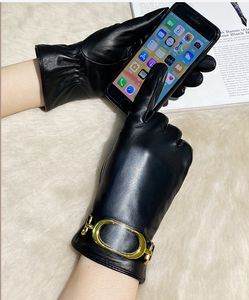 Rękawiczki designerskie w 100% oryginalna skóra owczarek klasyczny pięć palców Rękawiczki rozmiar M L Drive na zimowy wyściełany i zagęszczony ekran dotykowy Witorproof Party Gift