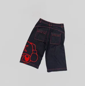 Shorts masculinos streetwear para homens calças basquete y2k hip hop mulheres harajuku moda verão carga casual jeans