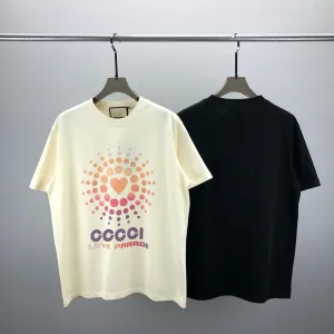 新しいメンズプラスティーポロスTシャツの丸い首の刺繍と印刷されたポーラースタイルの夏のsumm