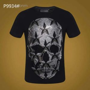 Ärmplen Plain Pleins Men Summer T-shirt kort höftdesigner Philipps Designer Phillip T-shirt #3021 Hop Fashion Men o-hals fiess casual Slim Tops PP Men's S 's