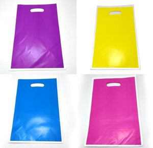 ギフトラップ20PCLOTベビーシャワーパーティーガールズボーイズは、ソリッドカラープラスチックルートバッグの誕生日装飾ピンクブルーグリーンプルプルGI9261211を好む