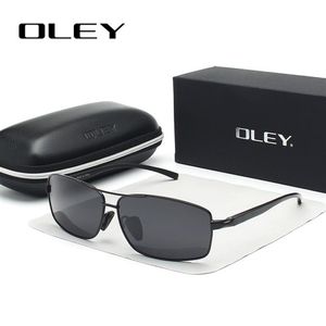 OLEY Männer Polarisierte Sonnenbrille Aluminium Magnesium Sonnenbrille Fahren Gläser Rechteck Shades Für Männer Oculos masculino Male273S