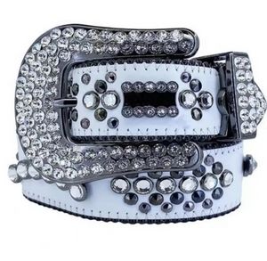 مصمم حزام سيمون أحزمة للرجال النساء اللامع الماس الأسود الأزرق الأبيض متعدد الألوان مع بلينغ راينستون كهدية