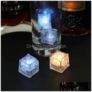 Other Led Lighting Wine Bar Club Ice Cubes Glowing Light Up Slow Flashing Color Changing Cup Without Switch Wedding Party Drop Deliv Dh0In
