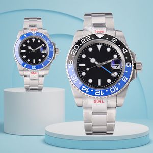 Nya herrklockor svartblå gmtt titta på keramisk bezel armbandsur rörelse automatiska batmans dykning vattentäta herrklockor gentlemans klockor mäns gåvor dhgate