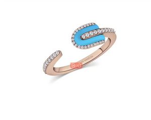 U Los Angeles Solo Full Połowa pierścień Rose Gold Blue Los Platina Black Angeles Diamond White Shell Luxury Fine Jewelry Pave Signet Wedding dla pary Creative