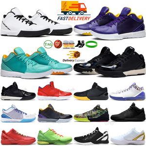 Siyah Mamba 4 IV Mens Basketbol Ayakkabıları Üst Kalite 4 5 6 Protro Mambacita del Sol Carpe Diem Mor Snakeskin Adam Açık Mekan Ayakkabı Erkekler Eğitmenler Spor Sneakers