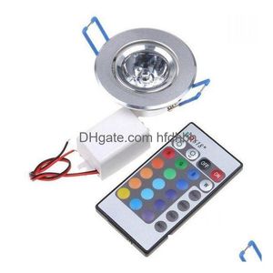 Diğer LED Aydınlatma 6 PCS Işık BBS lambası 3W RGB 16 Renkler AC85-265V IR uzaktan kumanda tavanı Downlight Drop Teslim Işıkları H DHX0Q