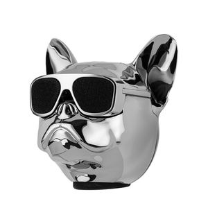 Bulldog francês alto-falante bluetooth toque cabeça de cão sem fio bluetooth áudio subwoofer ao ar livre portátil série alta fidelidade